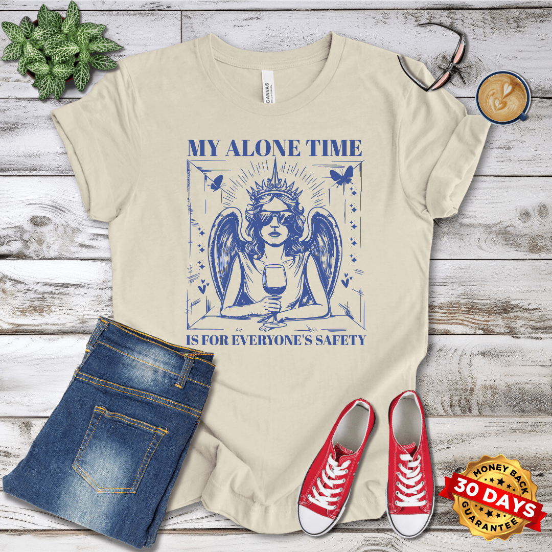 My Alone Time is for Everyone's Safety Angel Retro T-Shirt