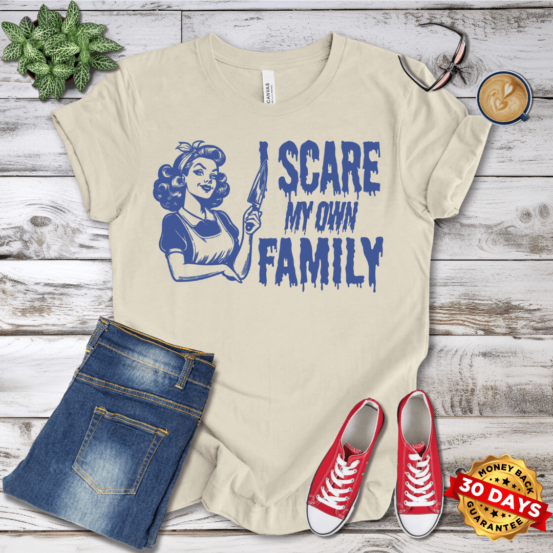 I Scare My Own Family Retro T-Shirt