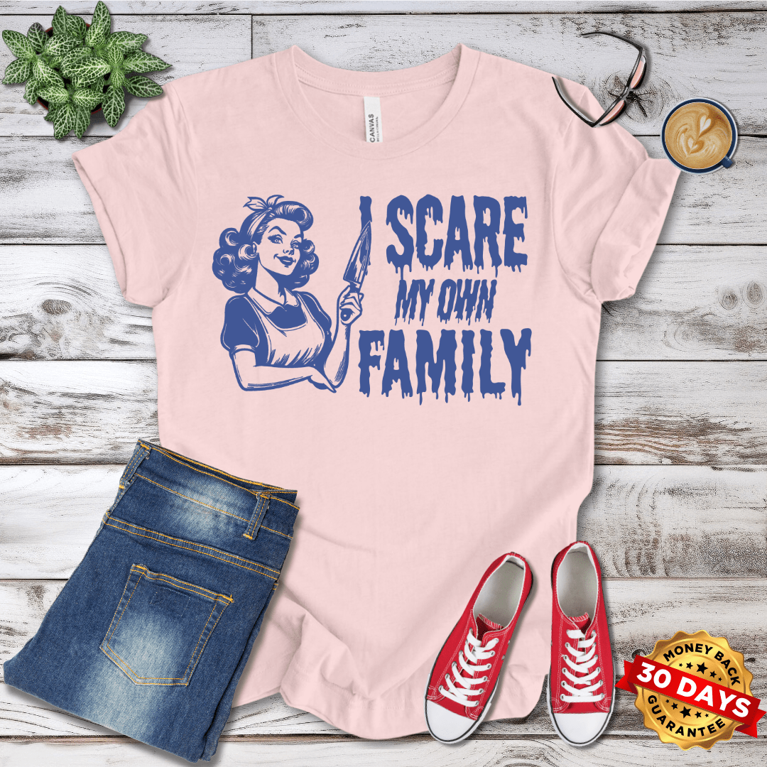 I Scare My Own Family Retro T-Shirt