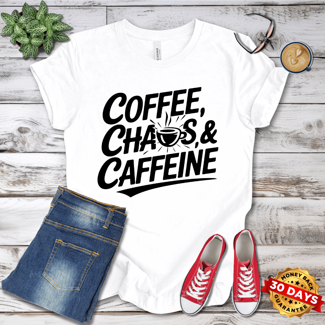 Coffee, Chaos, Caffenie T-Shirt