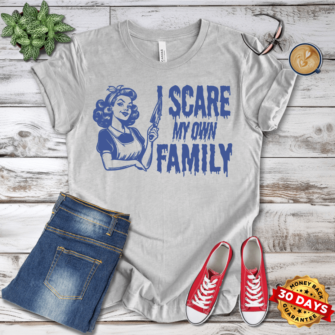 I Scare My Own Family Retro T-Shirt